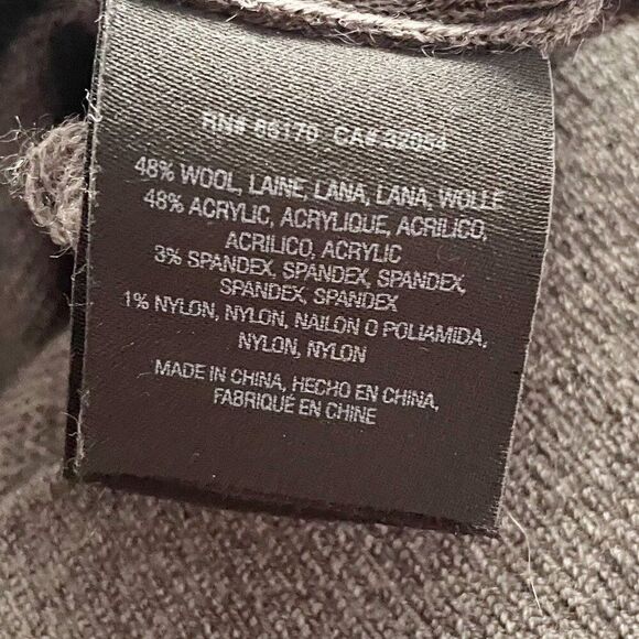 Moth Tie Front Wide Leg Knit Gray Cropped Sweater Wool Blend Pants M Workwear - Picture 11 of 11